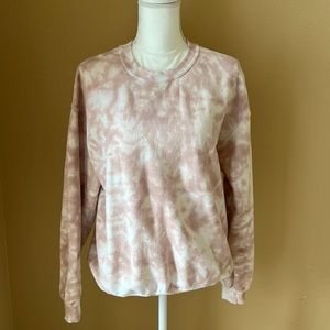 Custom Tie Dye Crew Sweatshirt Unisex Med Tan